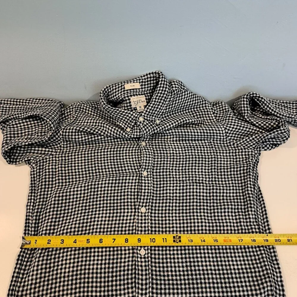 J. Crew Men's Medium Slim Fit Double-Weave Button Down Shirt Style #AY988 - Picture 12 of 15